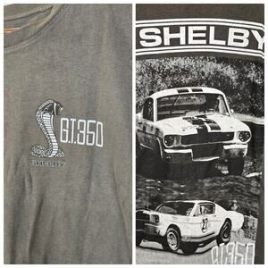 Shelby Cobra GT350 Grey Licensed Graphic T Shirt MED Vintage Cars Sportscar NEW